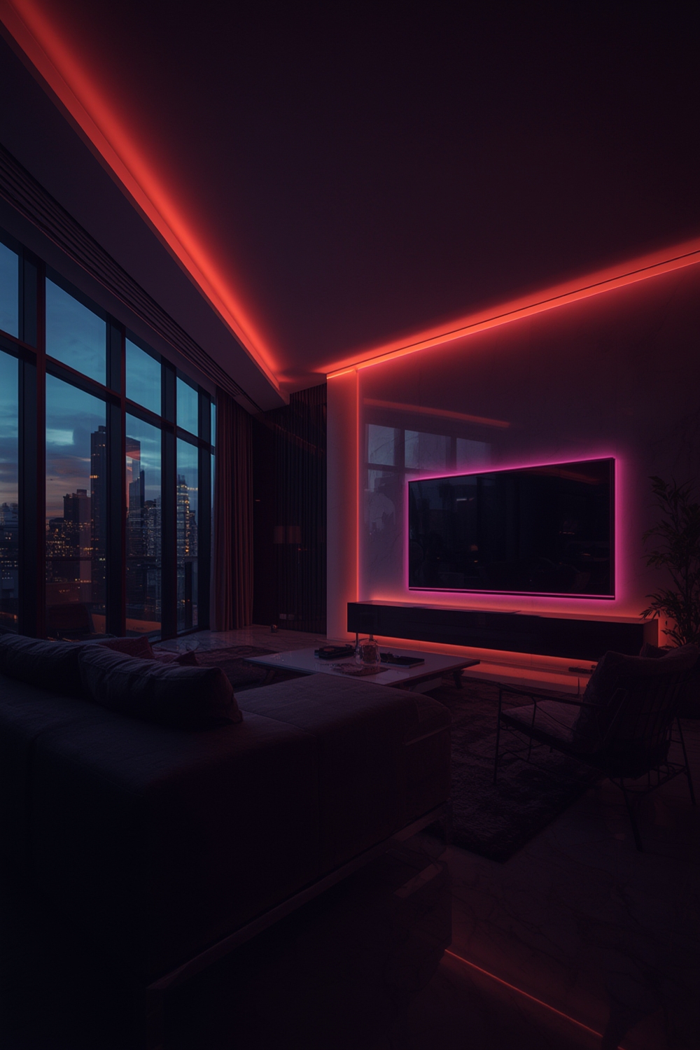 LED mood lighting wall strip - Illustration 1