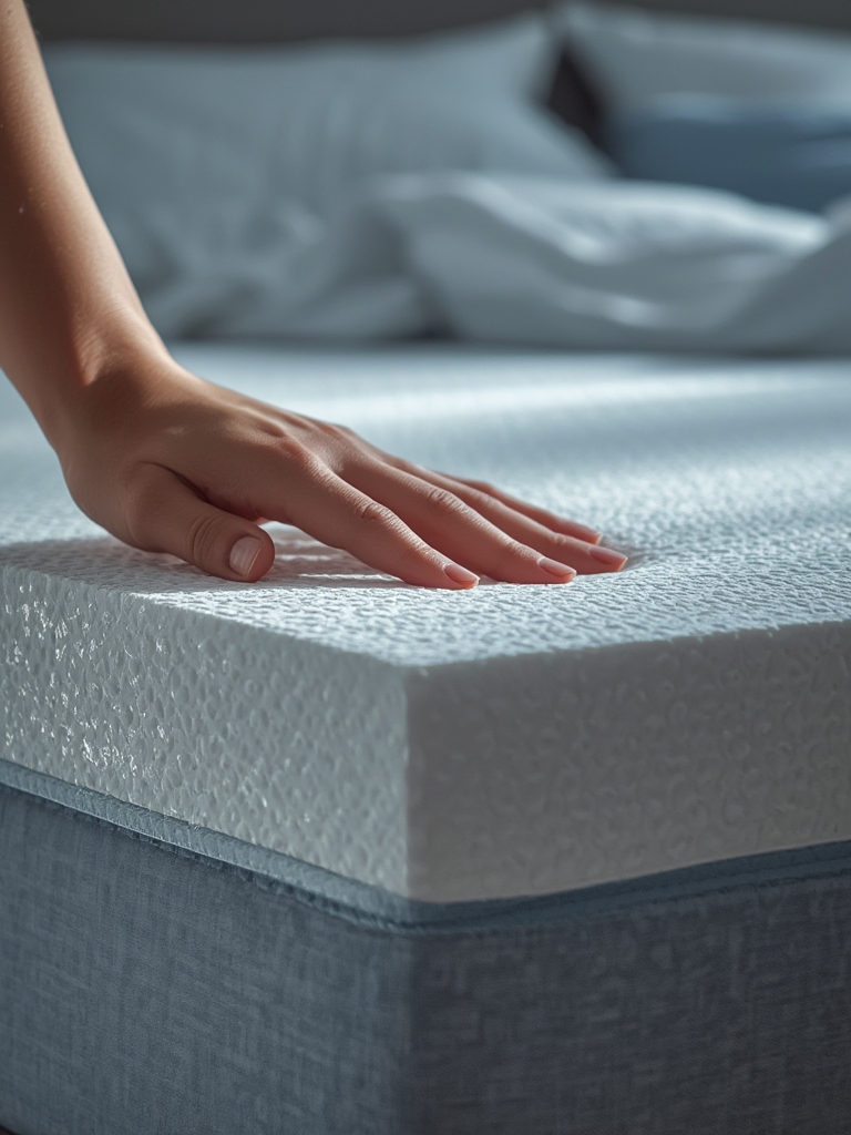 Linenspa gel memory foam topper in use on a queen bed