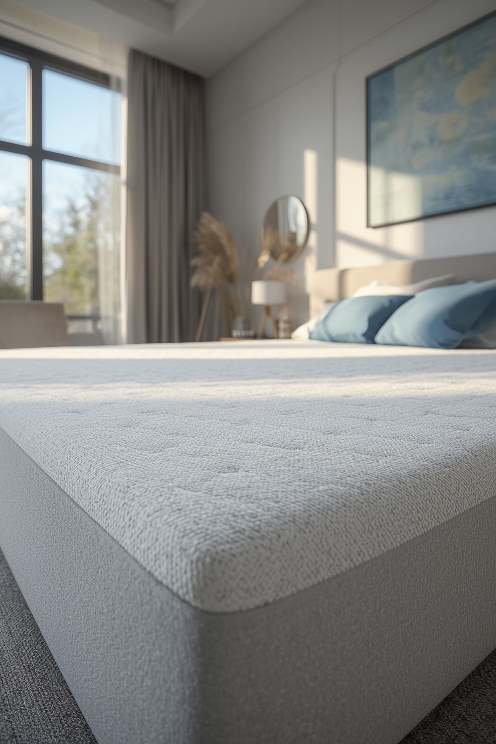 Linenspa Memory Foam Mattress Topper queen size front view